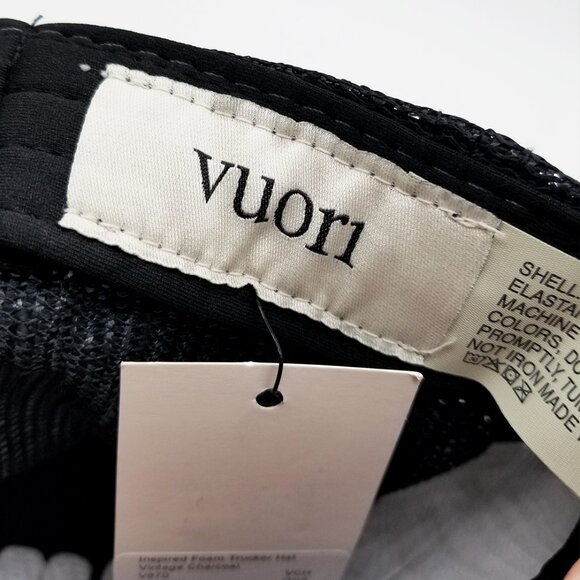 NEW Vuori Inspired Foam Trucker Hat Vintage Charcoal Unisex Athleisure Snapback - Picture 11 of 15